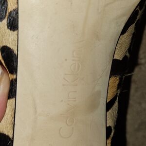 Calvin Klein Tan and Black Heels